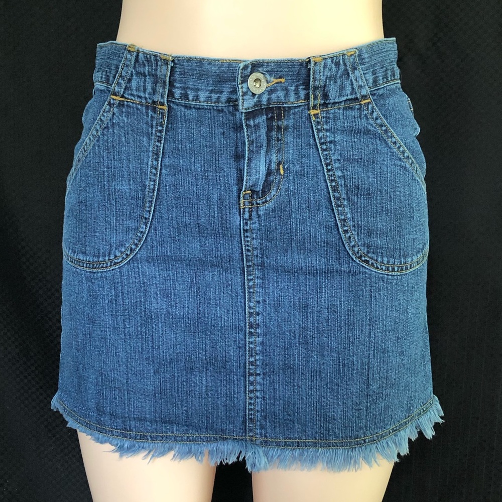 Tommy Hilfiger Jeans denim skirt distressed 3 blue